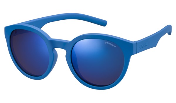 Polaroid Kids PLD-8019/S Sunglasses Polarized 0ZDI-JY Blue/Gray Blue Mirror