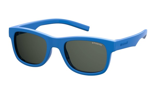 Polaroid Kids PLD-8020/S/SM Sunglasses Polarized 0PJP-M9 Blue/Grey