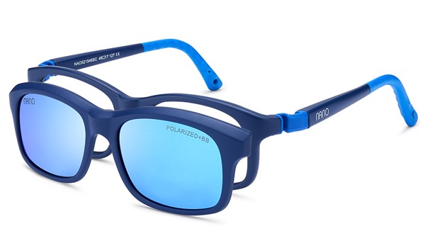Nano Arcade Solar Clip 3.0 Kids Eyeglasses Matte Blue/Blue