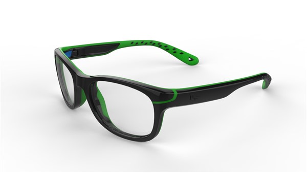 Rec Specs Liberty Sport Z8-Y20 Kids Indesctructible Eyeglasses Shiny Black/Green #254