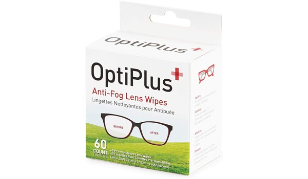 OptiPlus Anti-Fog Lens Wipes and Cleaner 60/Box