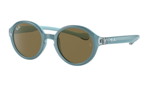 Ray-Ban Junior RJ9075S-709773 Kids Sunglasses Light Blue on Rubber Light Blue