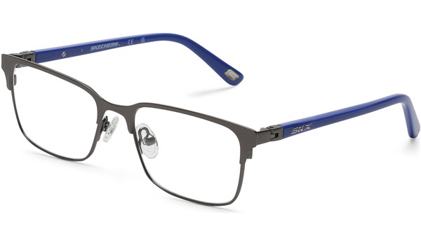 Skechers SE1203-006 Shiny Dark Nickeltin Kids Prescription Glasses