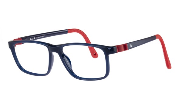 Indii Kids IN35-C1 Marbles Children's Glasses Shiny Navy Red