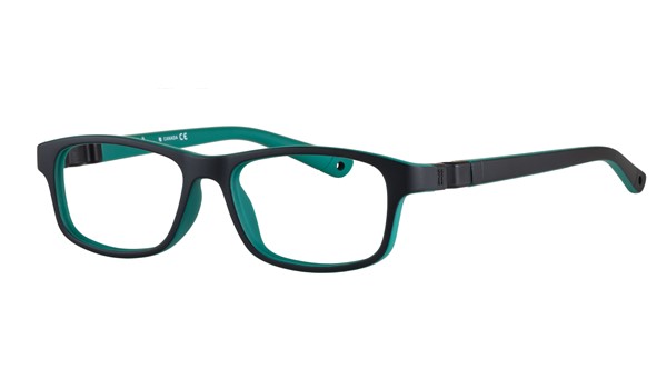 Indii Kids IN45-C2 Skip Children's Glasses Satin Black Green